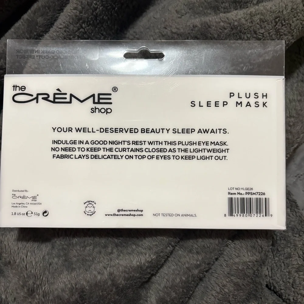 The Crème Shop Pink Piggy Plush Sleep Mask